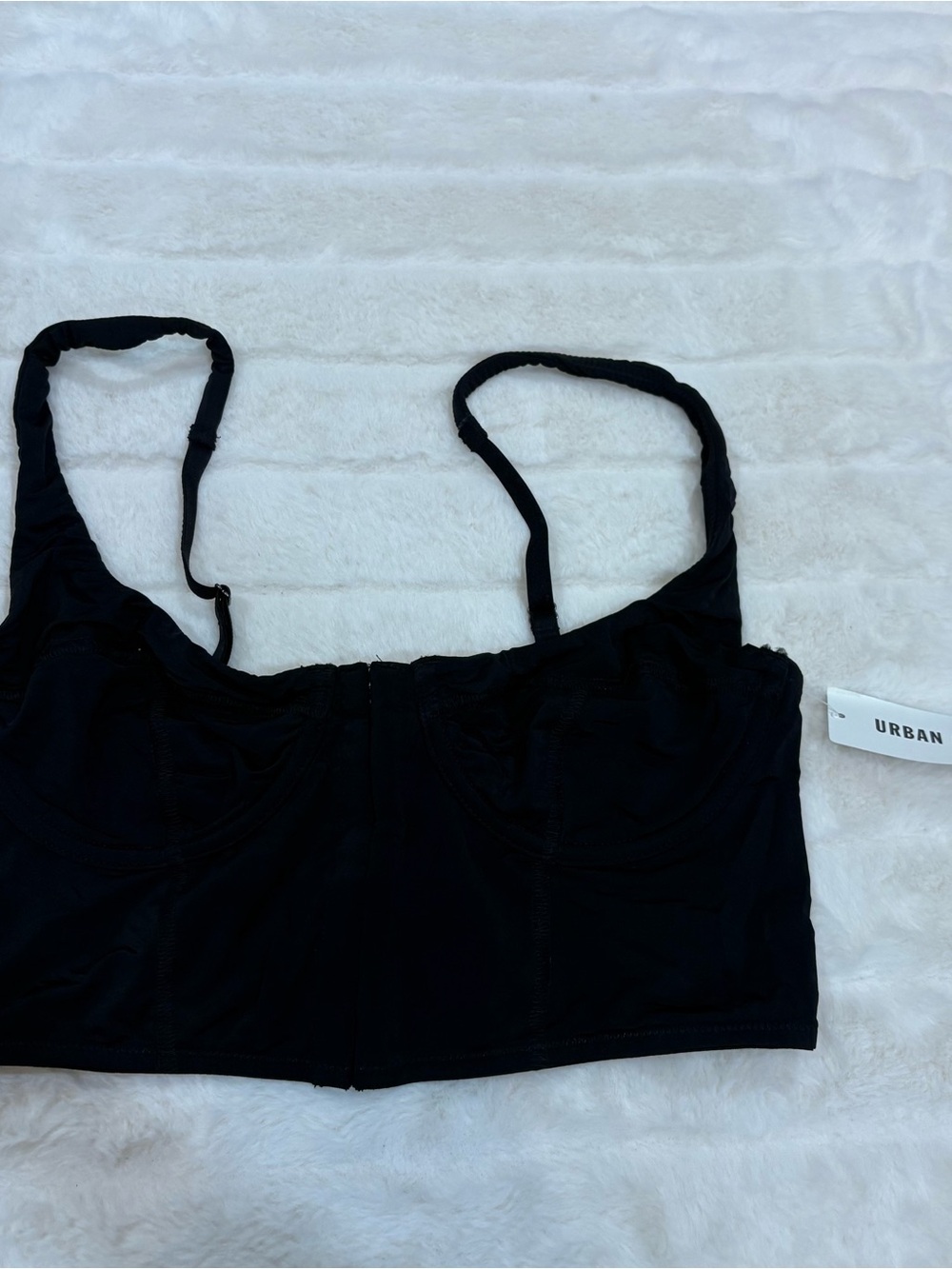 Urban Outfitters Black Longline Bustier Bralette